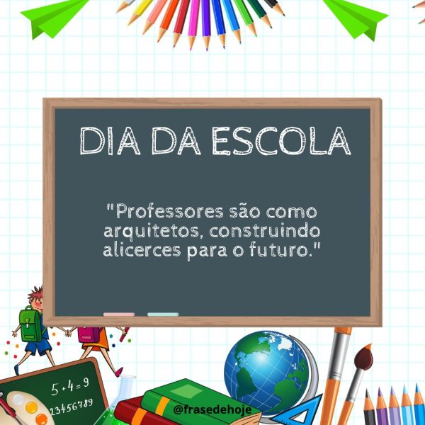 "Professores são como arquitetos, construindo alicerces para o futuro."