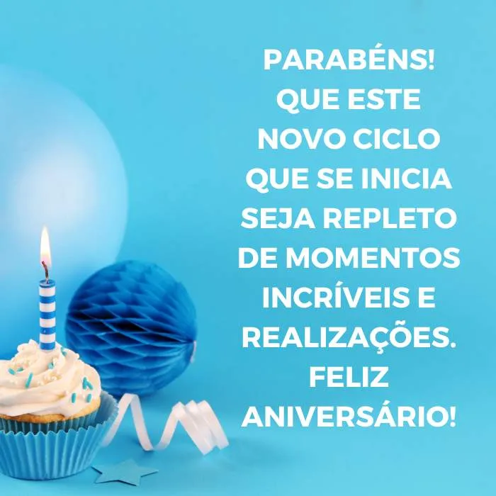  feliz aniversário para um amigo especial - Parabéns! Que este novo ciclo que se inicia seja repleto de momentos incríveis e realizações. Feliz aniversário!