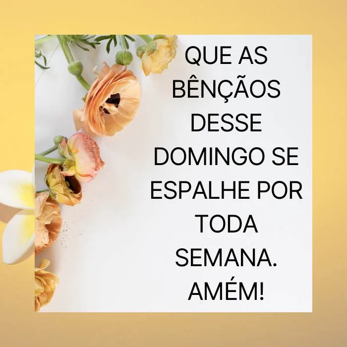 frase de domingo abençoado