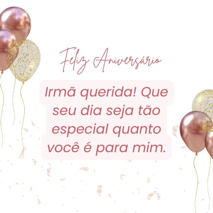 Frases Carinhosas de Aniversário para Irmã