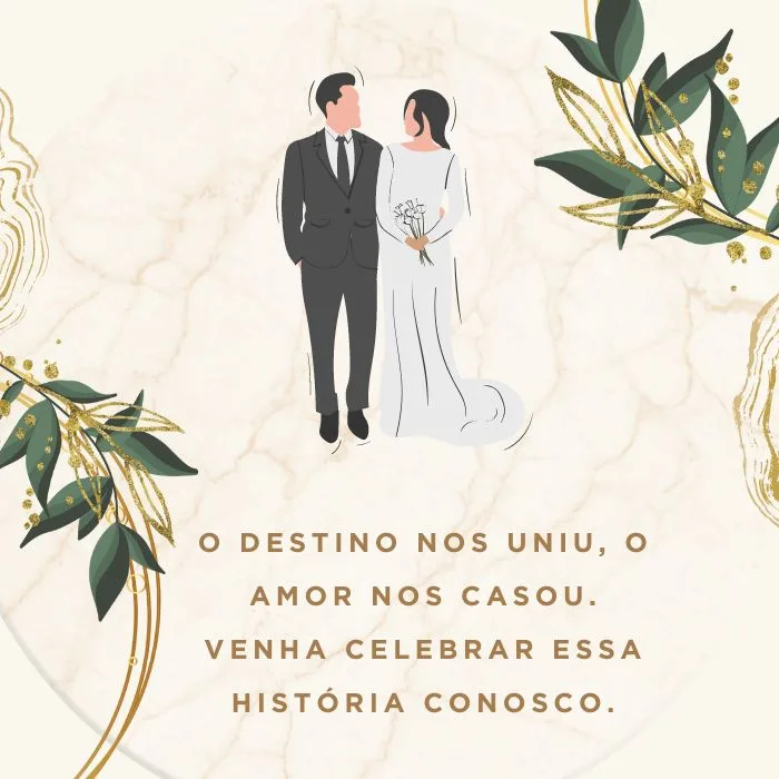 Frases Personalizadas e Únicas - frases para convite de casamento